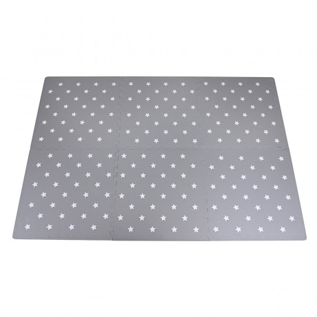 KNORR Toys Spielmatte\/Puzzlematte grau Sterne ca. 178 x 120 cm Коврик для игр/коврик для пазлов серые звезды примерно 178 x 120 см