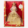 Barbie Signature Holiday Doll 3 mehrfarbig Modell 4 HJX06 Кукла Барби рождественская, со светлыми волосами в золотом платье