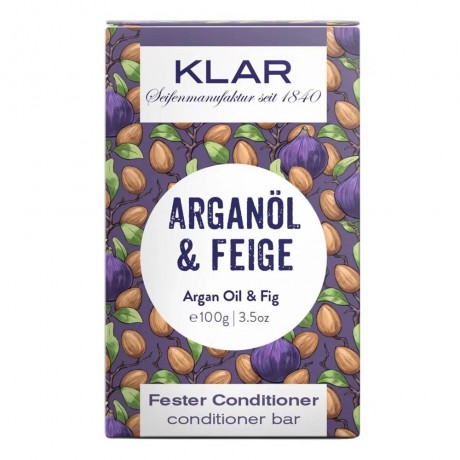 Klar Seifen Fester Conditioner Arganol & Feige 100g Твердый кондиционер Арганол и инжир 100г