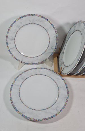 Тарелки сервировочные винтажные Eschenbach, фарфор, 9 шт., 26 см, Германия, 1960-70гг.