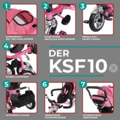Miweba Kinderwagen Buggy Dreirad KSF10 Schieber Трехколесная коляска-коляска KSF10 Slider