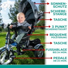 Miweba Kinderwagen Buggy Dreirad KSF10 Schieber Трехколесная коляска-коляска KSF10 Slider