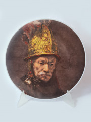 Bareuther Bavaria Декоративная тарелка &quot;Человек в золотом шлеме&quot;, 26см, Германия, 1960-70гг.