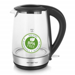 Emerio Emerio Wasserkocher Glas Wasserkocher 1,7L LED Beleuchtung Kabellos Erwarmen Tee Kettle Ku  Чайник Emerio Стеклянный чайник 1,7 л со светодиодной подсветкой Беспроводной чайник с подогревом Ku