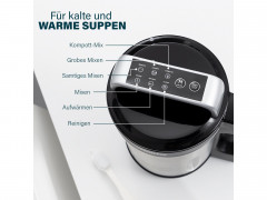 Setpoint Setpoint Multikocher, 1000 W, 1,6L Digitaler Thermo Suppen-Kocher Mixer Smoothiemaker  Salzstreuer  Мультиварка Setpoint, 1000 Вт, цифровая термоварка объемом 1,6 л, миксер, смузи, солонка