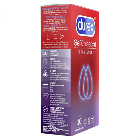 Durex Gefuhlsecht Extra Feucht Kondome Ощущение излишней влажности презервативов
