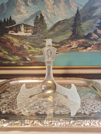 Alte Meister Винтажная ложка "Человек в шлеме", 16,5 см, Германия, 1950-60гг.