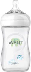 Philips AVENT  in blau Бутылочка для Кормления Детей от 1 до 6 Месяцев с Силиконовой Соской и Голубой Крышкой, 260ml, 1 шт