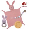 Angels Baby Baby Geschenkset mit Schnullerkette und Schnuffeltuch 4 teilig Детский подарочный набор с цепочкой для пустышки и одеялом