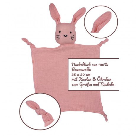 Angels Baby Baby Geschenkset mit Schnullerkette und Schnuffeltuch 4 teilig Детский подарочный набор с цепочкой для пустышки и одеялом