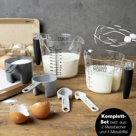 Moritz & Moritz Moritz & Moritz Messbecher Set  klar Набор мерных стаканчиков Moritz &amp; Moritz