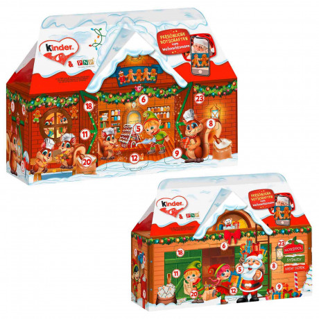 kinder Mix 3D-Haus Adventskalender 234g x 2stk, Киндер Адвент-календарь 2024 "Дом Kinder Mix", 24 сладких сюрприза,  27x21x9см, 234г x 2 упаковки