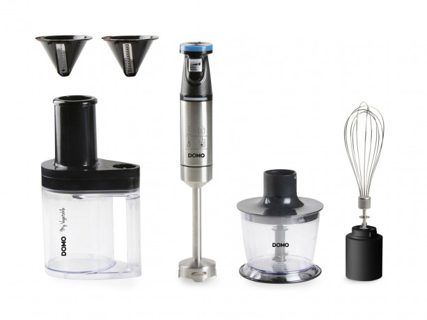Domo Stabmixer, 800 W, SET Spiral Zoodle Gemusespaghetti-Schneider elektrisch Mix Zauberstab  Ручной блендер Domo, 800 Вт, НАБОР Spiral Zoodle, насадка для нарезки овощей и спагетти, электрическая насадка для смешивания