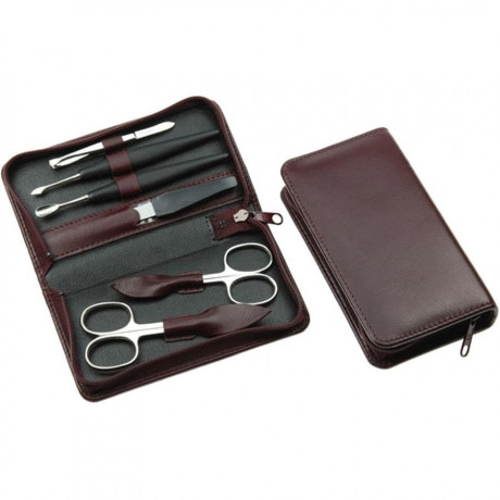 Hans Kniebes Manicure-Etui, Nappa-Vollrindleder  Маникюрный футляр, зернистая кожа наппа