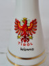 Ваза винтажная Lilien Porzellan, белый фарфор с красно-желтым гербом, 12,5 x 6 см, Австрия, 1960-70гг.