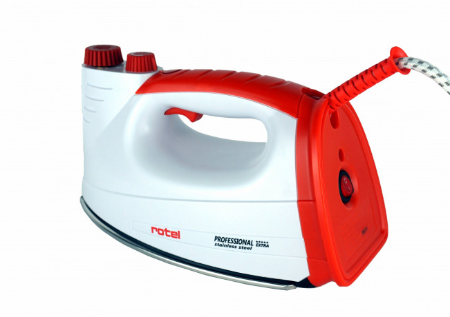 Rotel Dampfbugeleisen Professional Extra Edelstahlsohle 800 W in Rot Паровой утюг Rotel Professional Extra с подошвой из нержавеющей стали мощностью 800 Вт красного цвета