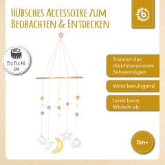 bieco Baby Mobile Holz Einschlafhilfe Baby Deko Zimmer Holzmobile fur Kinderbett O15cm Mobiles Детский мобильный деревянный спальный аппарат для детской комнаты в стиле деко деревянный мобильный телефон для детской кроватки O15cm мобильные телефоны