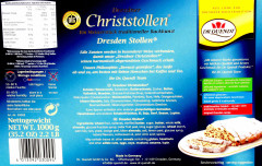 Dr. Quendt Dresdner Christstollen 2st Немецкий Рождественский Штоллен,  2 штуки х 1000g  