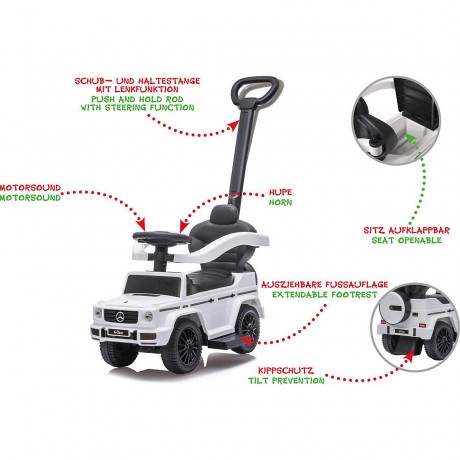 Jamara Rutscher Mercedes-Benz G 350 d weiss 3in1 Райдер Mercedes-Benz G 350 d белый 3в1
