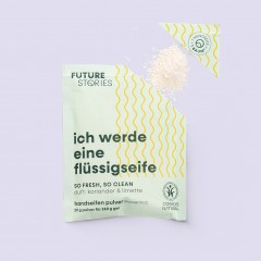 FUTURE STORIES Vorteilskit 3er Set Flussigseifen Pulver Koriander &amp; Limette inkl. Pumpspender  Набор Advantage Kit из 3 жидких мыльных порошков с кориандром и лаймом, включая помпу-дозатор