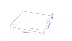 KUDDARNA Sitzpolster/auben, grau 62x62 cm 304.111.23, Подушка на сиденье серая 62х62см, 1 шт