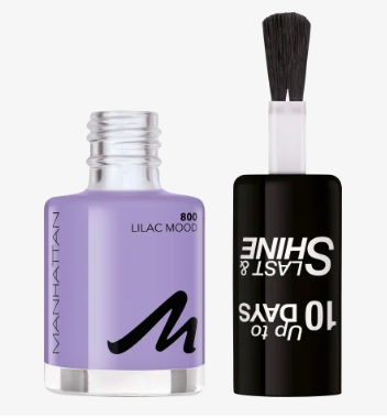MANHATTAN Cosmetics Лак для ногтей Nagellack Last & Shine Lilac Mood 800, 8 ml