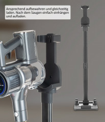 Genius Genius Akku-Bodenstaubsauger INVICTUS X8 Aufbewahrungsstation mit Ladefunktion, Aufbewahrungsstation mit Ladefunktion auch fur X8 Pro geeignet  Беспроводной пылесос Genius INVICTUS X8, станция хранения с функцией зарядки, станция хранения с функцие