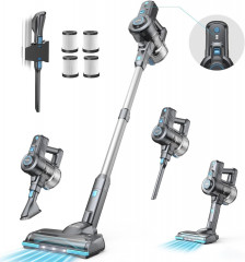 Buture Buture Akku-Hand-und Stielstaubsauger, 160,00 W, Beutellos, Kabellos mit 2200 mAh*6 Abnehmbarem Akku 6-in-1 Handstaubsauger 35 Min  Беспроводной ручной пылесос Buture, 160,00 Вт, без мешка, беспроводной, со съемным аккумулятором 2200 мАч*6 Ручной п