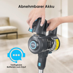 Buture Buture Akku-Hand-und Stielstaubsauger, 160,00 W, Beutellos, Kabellos mit 2200 mAh*6 Abnehmbarem Akku 6-in-1 Handstaubsauger 35 Min  Беспроводной ручной пылесос Buture, 160,00 Вт, без мешка, беспроводной, со съемным аккумулятором 2200 мАч*6 Ручной п