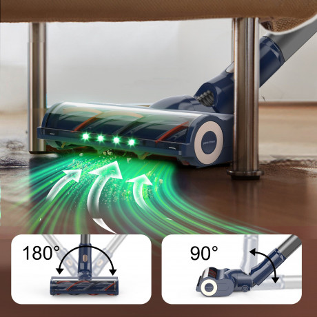 LBF LBF Akku-Stielstaubsauger VICSONIC S7, 480,00 W, kabellos, 7-in-1 Staubsauger Beutellos,480W,180° klappbar,bis 13/20/33/65Min Blau Беспроводной пылесос LBF VICSONIC S7, 480,00 Вт, беспроводной, пылесос 7-в-1 без мешка, 480 Вт, складной на 180°, до 13/