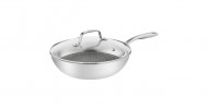 Tefal Tefal Wok-Pfanne Eternal Mesh, O 28cm edelstahl, mit Glasdeckel  edelstahl Сковорода-вок Tefal Eternal Mesh, O 28см, нержавеющая сталь, со стеклянной крышкой