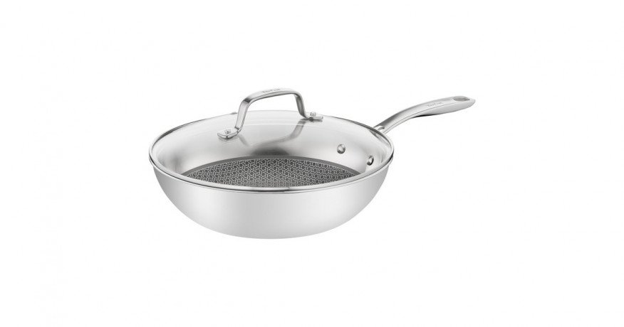Tefal Tefal Wok-Pfanne Eternal Mesh, O 28cm edelstahl, mit Glasdeckel  edelstahl Сковорода-вок Tefal Eternal Mesh, O 28см, нержавеющая сталь, со стеклянной крышкой