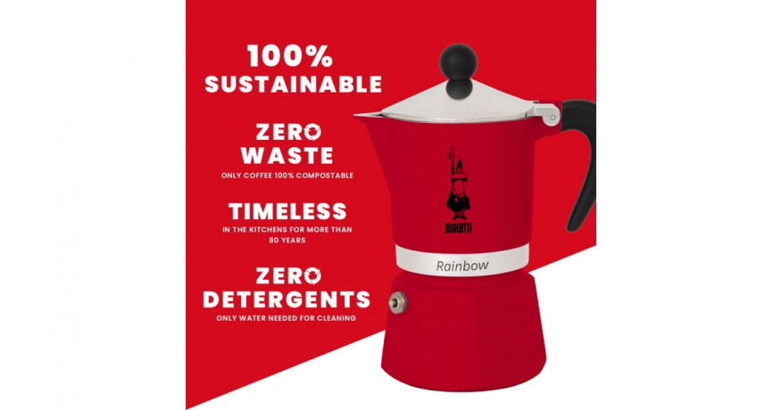 Bialetti Bialetti Rainbow, Espressomaschine rot, 1 Tasse rot Bialetti Rainbow, кофемашина для эспрессо, красная, 1 чашка