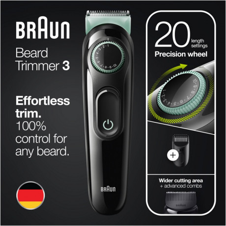 Braun Barttrimmer quot;BT3321quot; in Schwarz und Mint  Триммер для бороды &quot;BT3321&quot; в черном и мятном