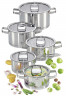 K\u00fcchenprofi K\u00dcCHENPROFI Topfset 5-tlg SAN REMO silber K=CHENPROFI набор горшков 5 предм. SAN REMO