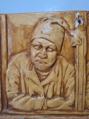 Декоративное фарфоровое панно &quot;Мужчина и женщина&quot;, 22,5см x 14,5см, Германия, 1960-70гг.