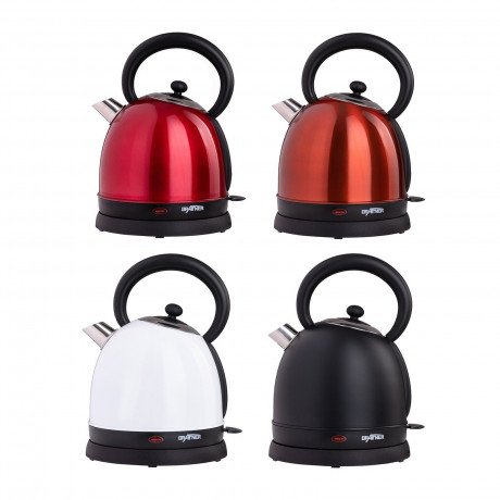 Grafner Grafner Wasserkocher Retro Wasserkocher Edelstahl in verschiedenen Farben, 2200 W, Kalkfilter, 1,8 Liter Fassungsvermogen kupfer Чайник Grafner, ретро-чайник из нержавеющей стали, разные цвета, 2200 Вт, фильтр от накипи, емкость 1,8 литра.