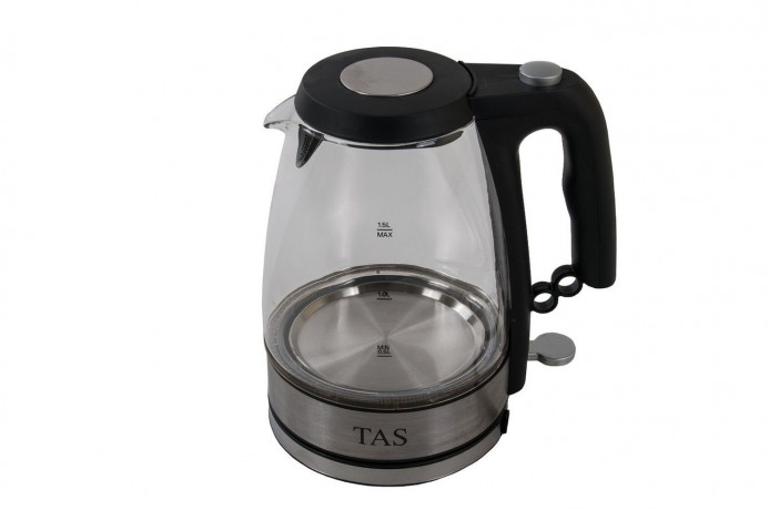 BURI BURI Wasserkocher TAS Glas LED Wasserkocher 1,5 Liter schnurlos 1800W 360° Teekocher Tee  Чайник BURI TAS стеклянный светодиодный чайник 1,5 литра беспроводной 1800 Вт 360° заварочный чайник для чая