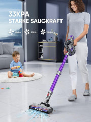 Buture Buture Akku-Hand-und Stielstaubsauger, 400,00 W, Beutellos, 33000Pa Leicht Staubsauger Kabellos mit bis zu 55 Min.Laufzeit 2500mAh  Беспроводной ручной и стержневой пылесос Buture, 400,00 Вт, без мешка, 33000 Па, легкий пылесос, беспроводной, время