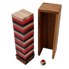 ROMBOL Wackelturm aus edlem Holz fur tollen Spielspass Шатающаяся башня из ценных пород дерева для отличного развлечения