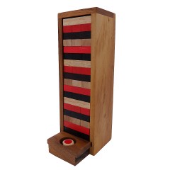 ROMBOL Wackelturm aus edlem Holz fur tollen Spielspass Шатающаяся башня из ценных пород дерева для отличного развлечения