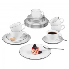 Seltmann Weiden Seltmann Weiden Lido Black Line Kaffee-Set rund 18-tlg. Seltmann Weiden Lido Black Line кофейный набор круглый 18 предм.