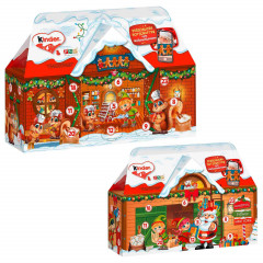 kinder Mix 3D-Haus Adventskalender 234g x 5stk, Киндер Адвент-календарь 2024 &quot;Дом Kinder Mix&quot;, 24 сладких сюрприза,  27x21x9см, 234г x 5 упаковок