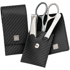 ERBE Manikure Set Taschen-Etui MAN Serie quot;Carbonquot;, schwarz, 3-tlg.  Карманный футляр для маникюрного набора MAN серии &amp;quot;Карбон&amp;quot;, черный, 3 предм.