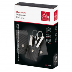 ERBE Manikure Set Taschen-Etui MAN Serie quot;Carbonquot;, schwarz, 3-tlg.  Карманный футляр для маникюрного набора MAN серии &amp;quot;Карбон&amp;quot;, черный, 3 предм.