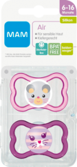MAM Соска MAM Air Силикон	 6-16 Месяц	ы для Mädchen inklusive sterilisier-Transportbox, 2 шт