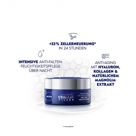 Nivea Hyaluron Cellular Filler Anti-Age Nachtpflege  Hyaluron Cellular Filler Антивозрастной ночной крем