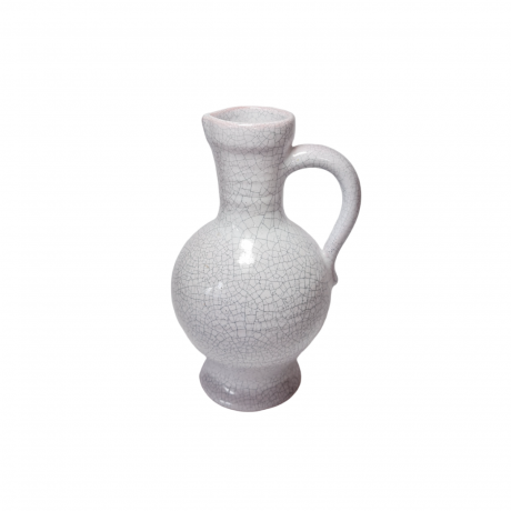 Karlsruhe Majolika Ваза кракле в бело-серых тонах, 23 x 10см, Испания, 1970-80гг.