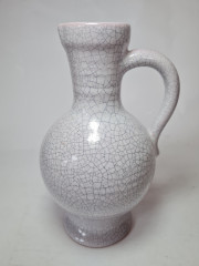 Karlsruhe Majolika Ваза кракле в бело-серых тонах, 23 x 10см, Испания, 1970-80гг.