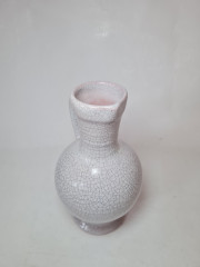 Karlsruhe Majolika Ваза кракле в бело-серых тонах, 23 x 10см, Испания, 1970-80гг.